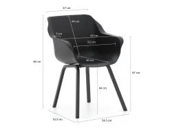Hartman Sophie Element/Studio 170cm dining tuinset 5-delig