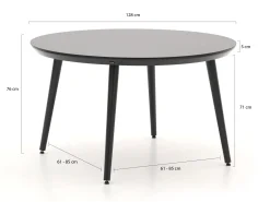 Hartman Sophie Studio ø128cm dining tuinset 5-delig