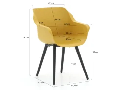 Hartman Sophie Studio ø128cm dining tuinset 5-delig