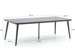 Hartman Sophie Studio dining tuintafel 240x100cm