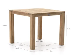 Hartman Sophie Studio/ROUGH-S 90cm dining tuinset 5-delig