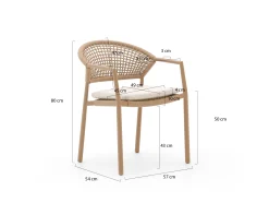 Hartman Taragona dining tuinstoel stapelbaar