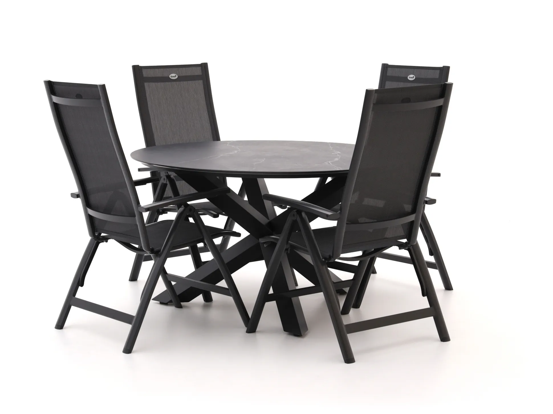 Hartman Troy/Lodola ø 130cm dining tuinset 5-delig verstelbaar