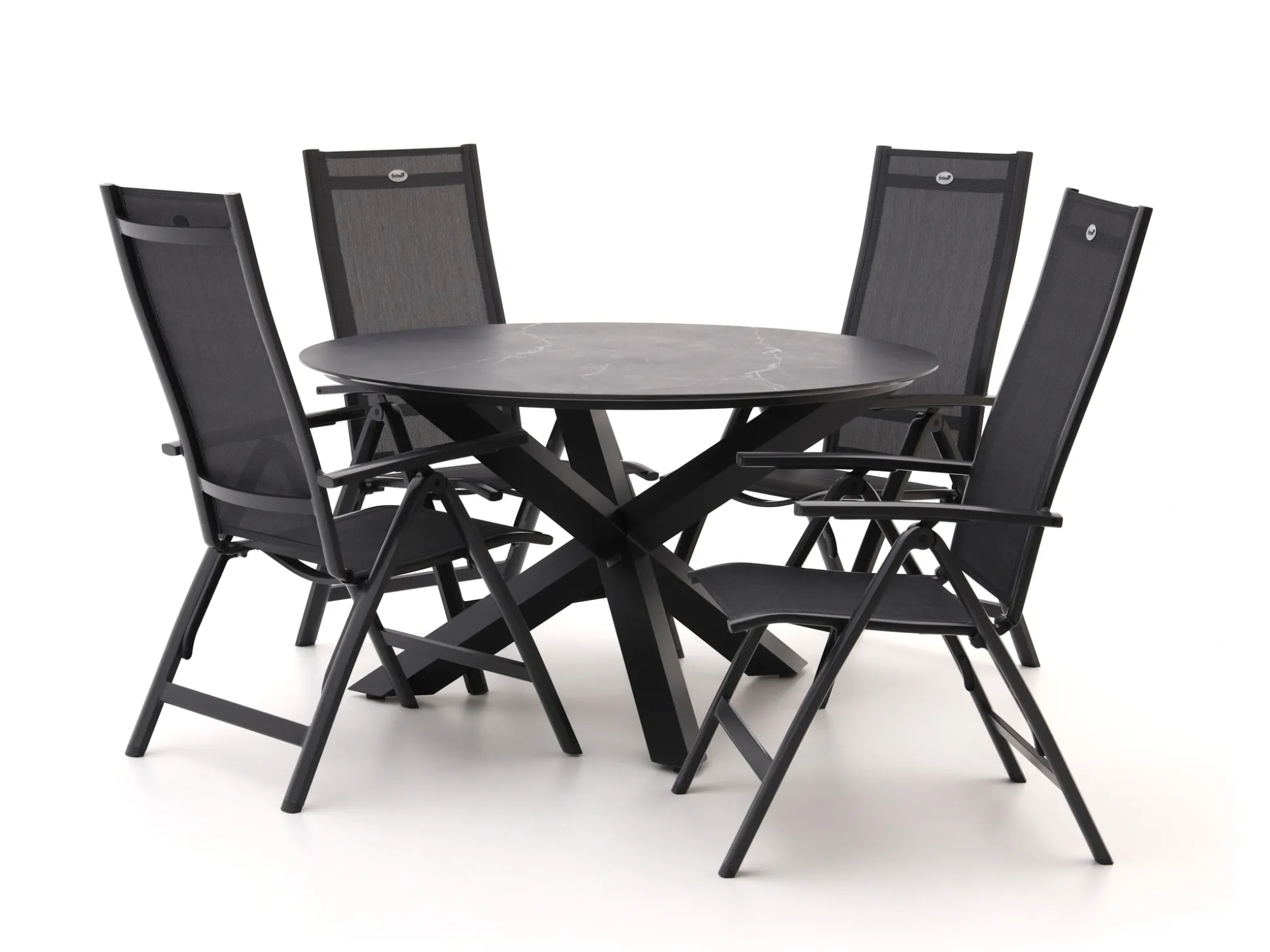 Hartman Troy/Lodola ø 130cm dining tuinset 5-delig verstelbaar