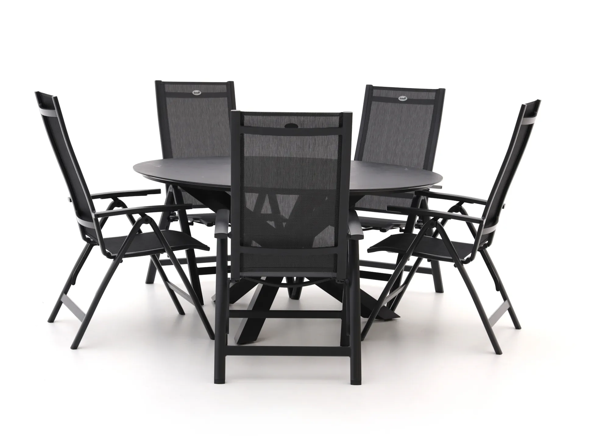 Hartman Troy/Lodola ø 150cm dining tuinset 6-delig verstelbaar