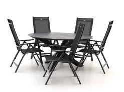 Hartman Troy/Lodola ø 150cm dining tuinset 6-delig verstelbaar
