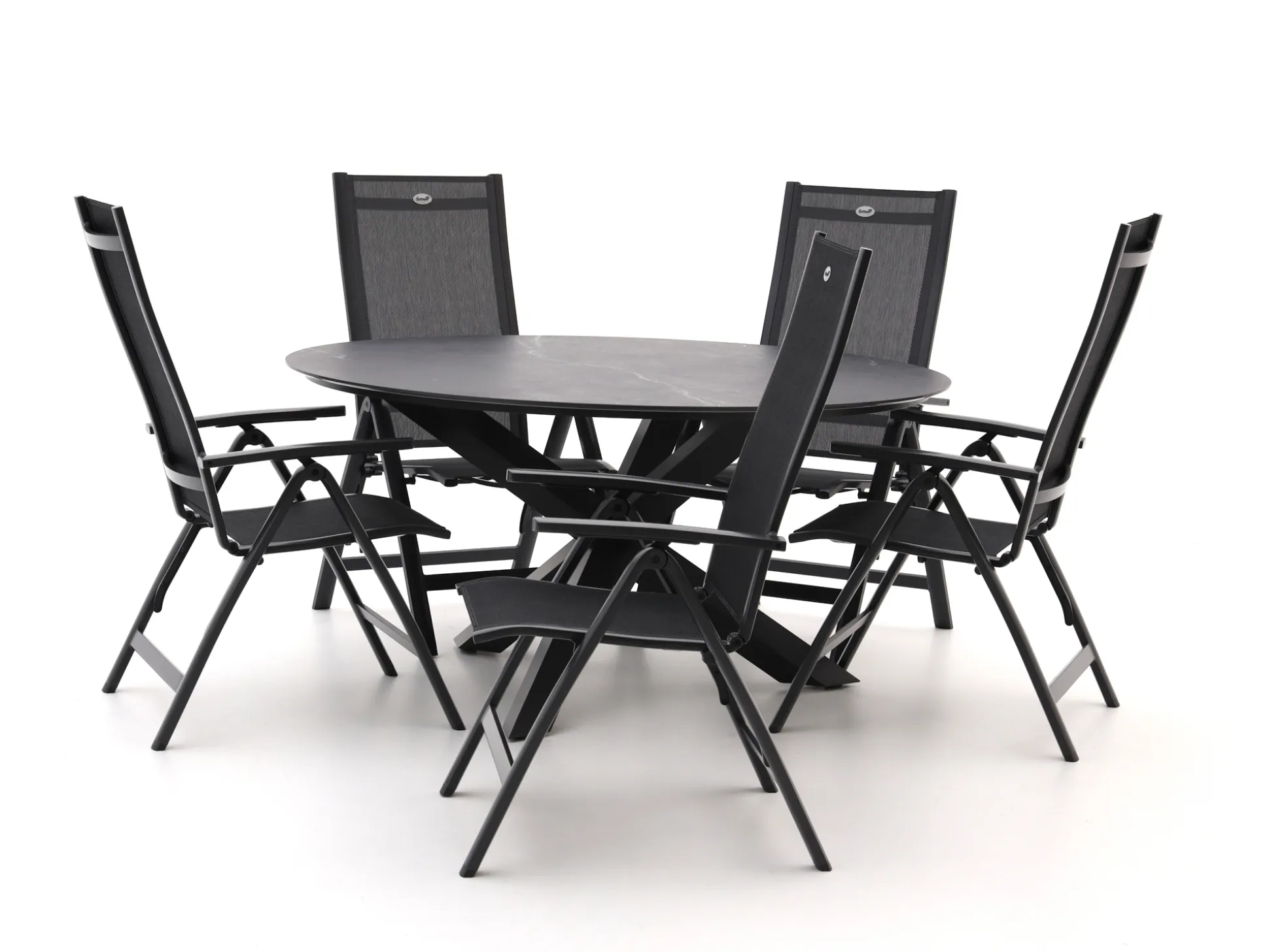 Hartman Troy/Lodola ø 150cm dining tuinset 6-delig verstelbaar