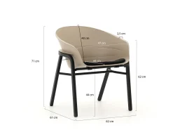 Hartman Tubb dining tuinstoel verstelbaar