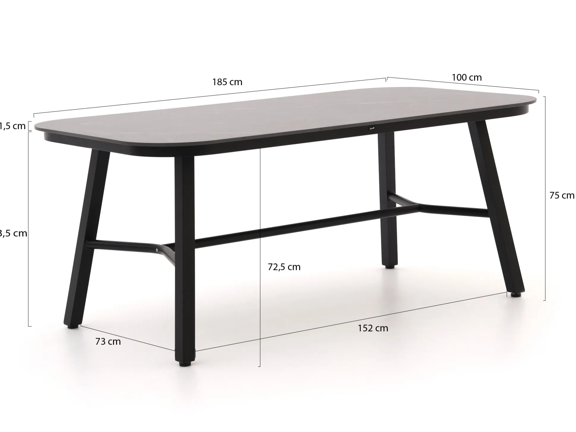 Hartman Tubb dining tuintafel 185x100x75cm