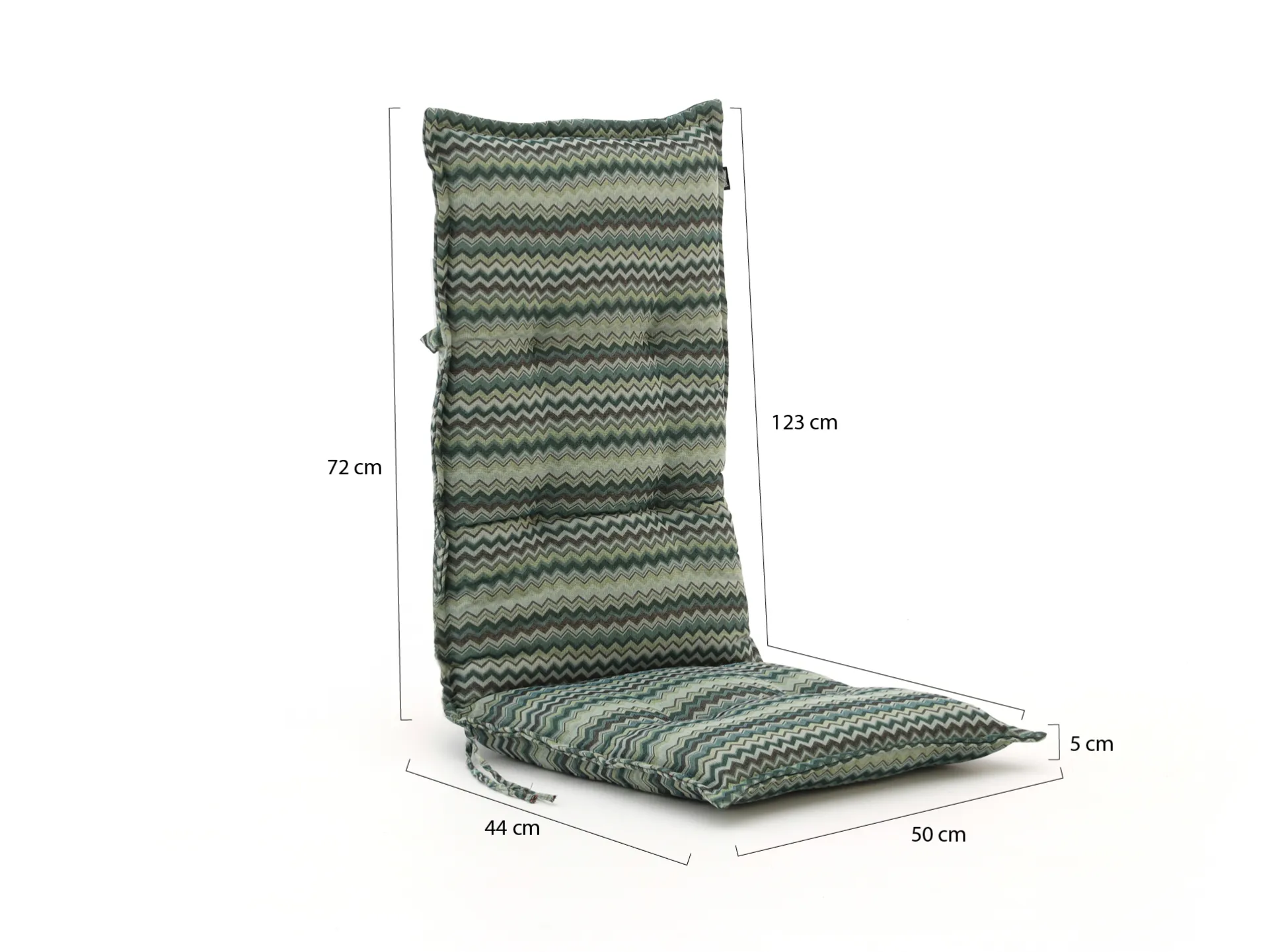 Hartman tuinkussen hoge rug 123x50cm
