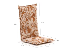 Hartman tuinkussen hoge rug 123x50cm