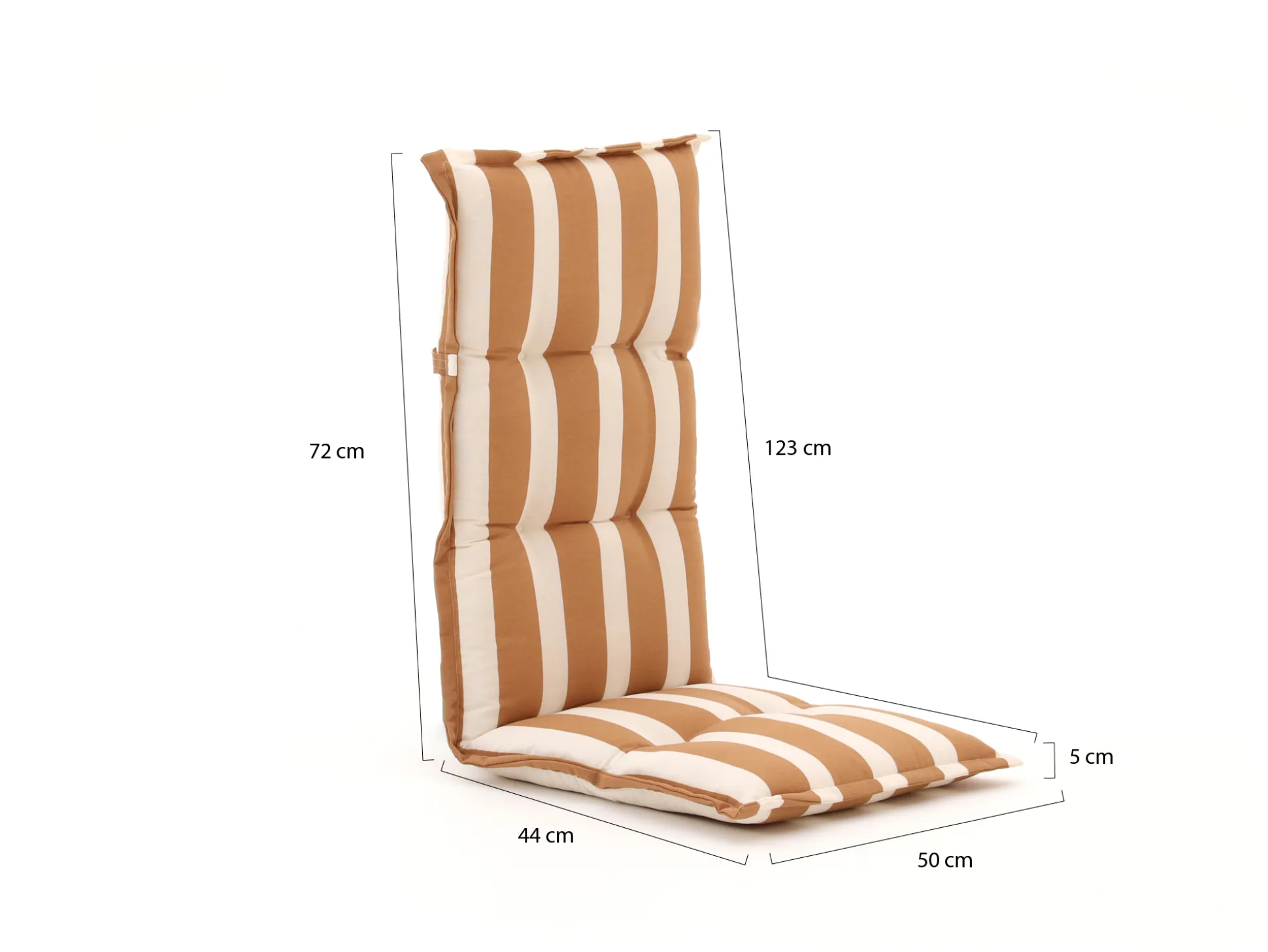 Hartman tuinkussen hoge rug 123x50cm