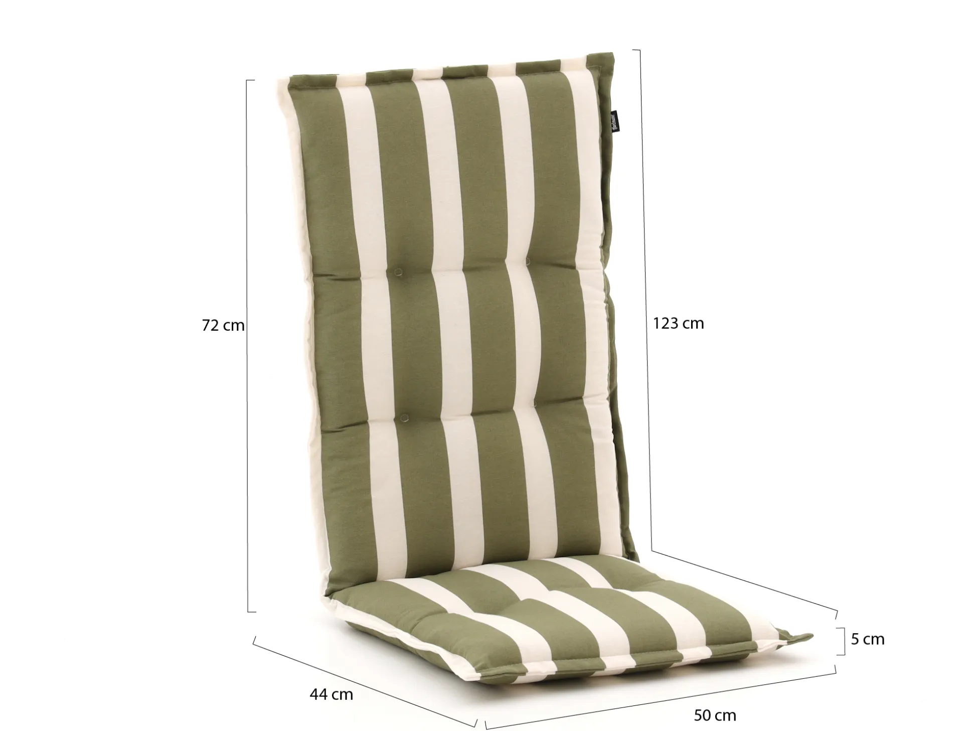 Hartman tuinkussen hoge rug 123x50cm