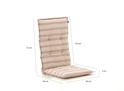 Hartman tuinkussen hoge rug 123x50cm