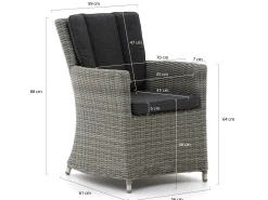 Intenso Adriano/Furato ellips 240cm dining tuinset 7-delig