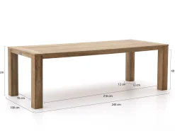Intenso Adriano/ROUGH-X 240cm dining tuinset 7-delig