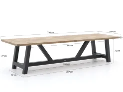 Intenso Asti/Bresimo 330cm dining tuinset 9-delig