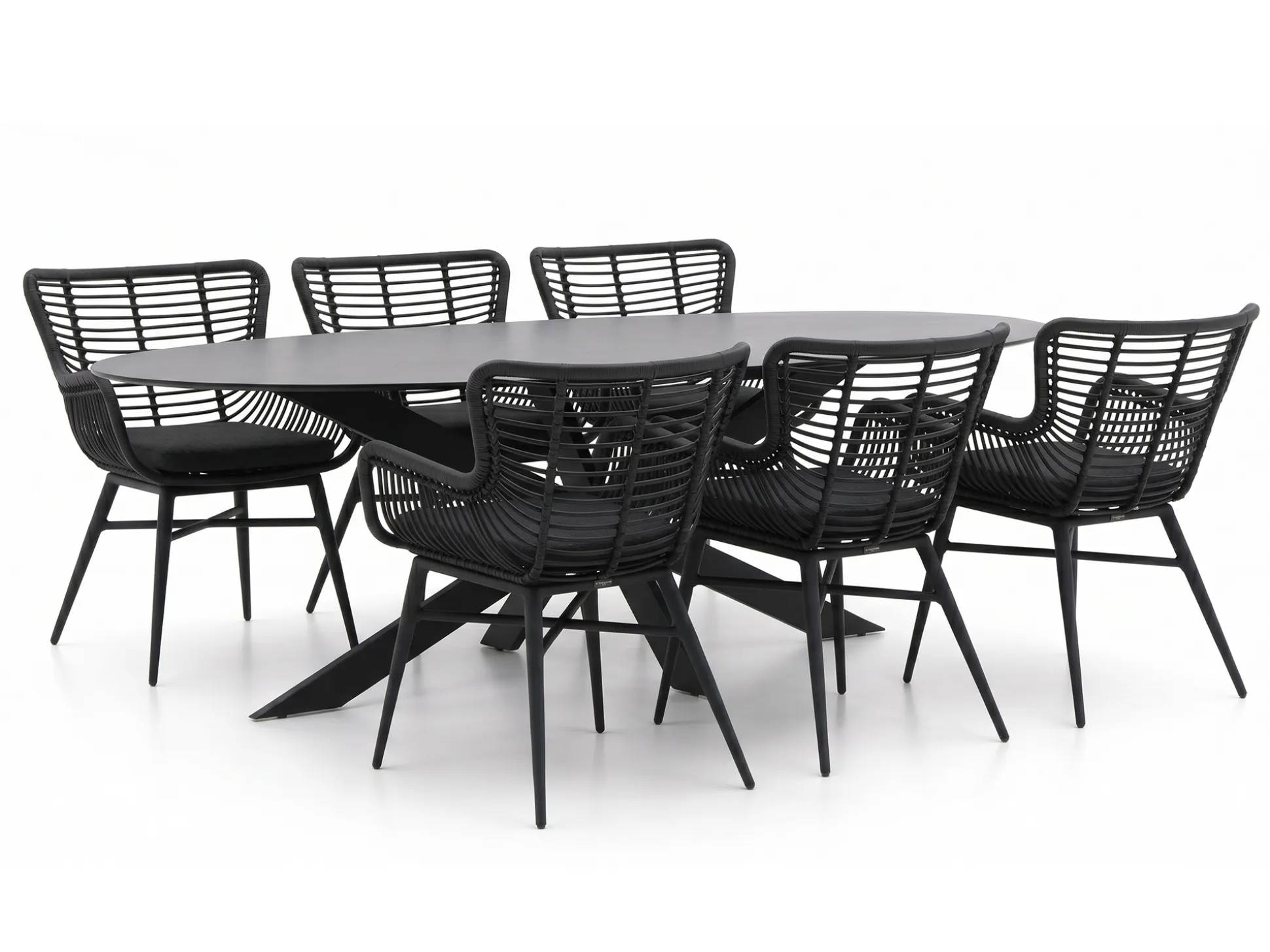 Intenso Asti/Furato ellips 200cm dining tuinset 7-delig