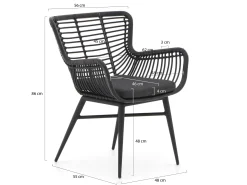 Intenso Asti/La Fonte 90cm dining tuinset 5-delig