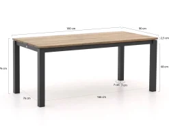 Intenso Asti/Lagundo 180cm dining tuinset 5-delig