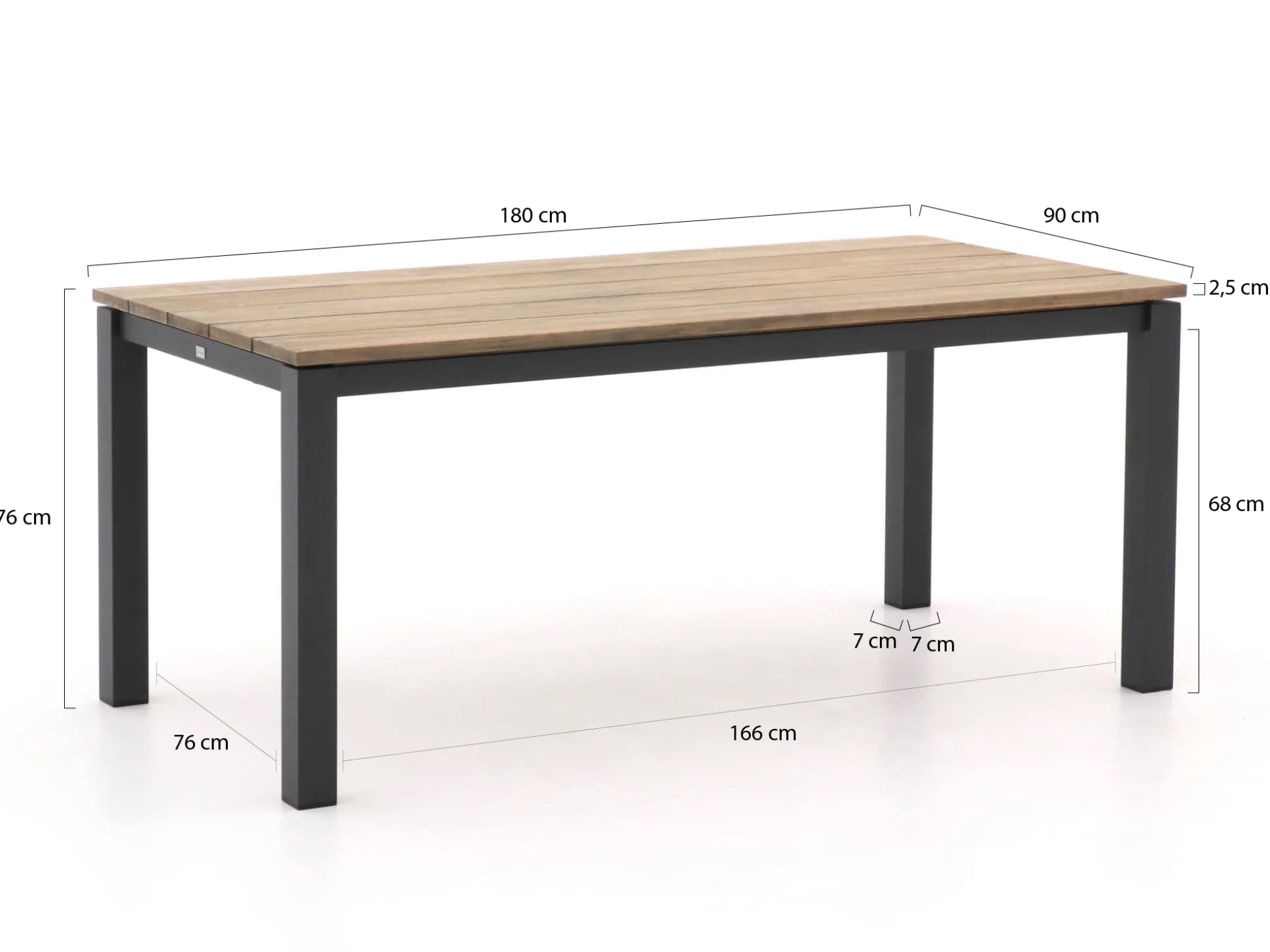 Intenso Asti/Lagundo 180cm dining tuinset 5-delig