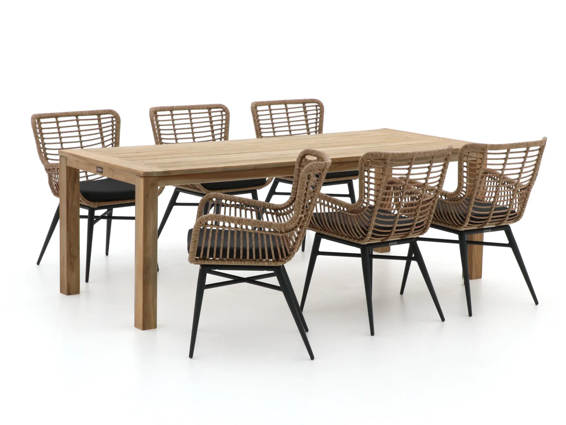 Intenso Asti/ROUGH-S 220cm dining tuinset 7-delig