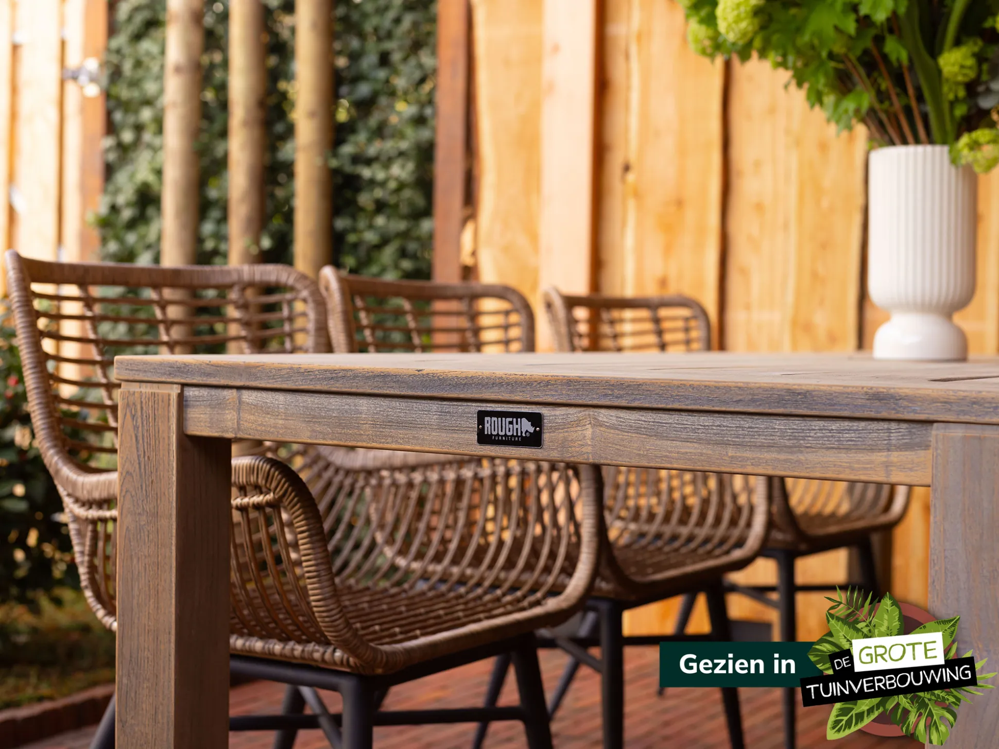 Intenso Asti/ROUGH-S 220cm dining tuinset 7-delig
