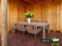 Intenso Asti/ROUGH-S 220cm dining tuinset 7-delig