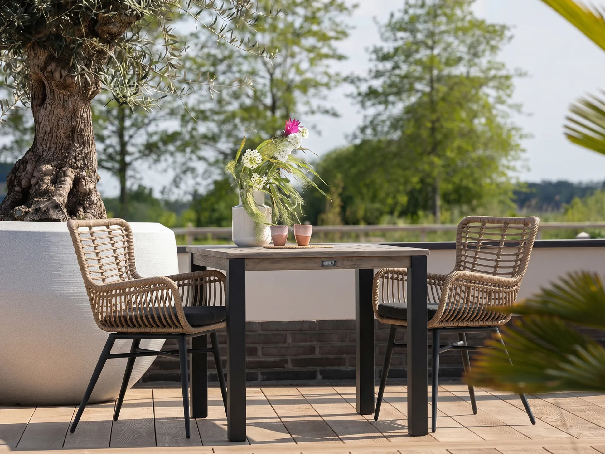 Intenso Asti/ROUGH-S 90cm dining tuinset 3-delig