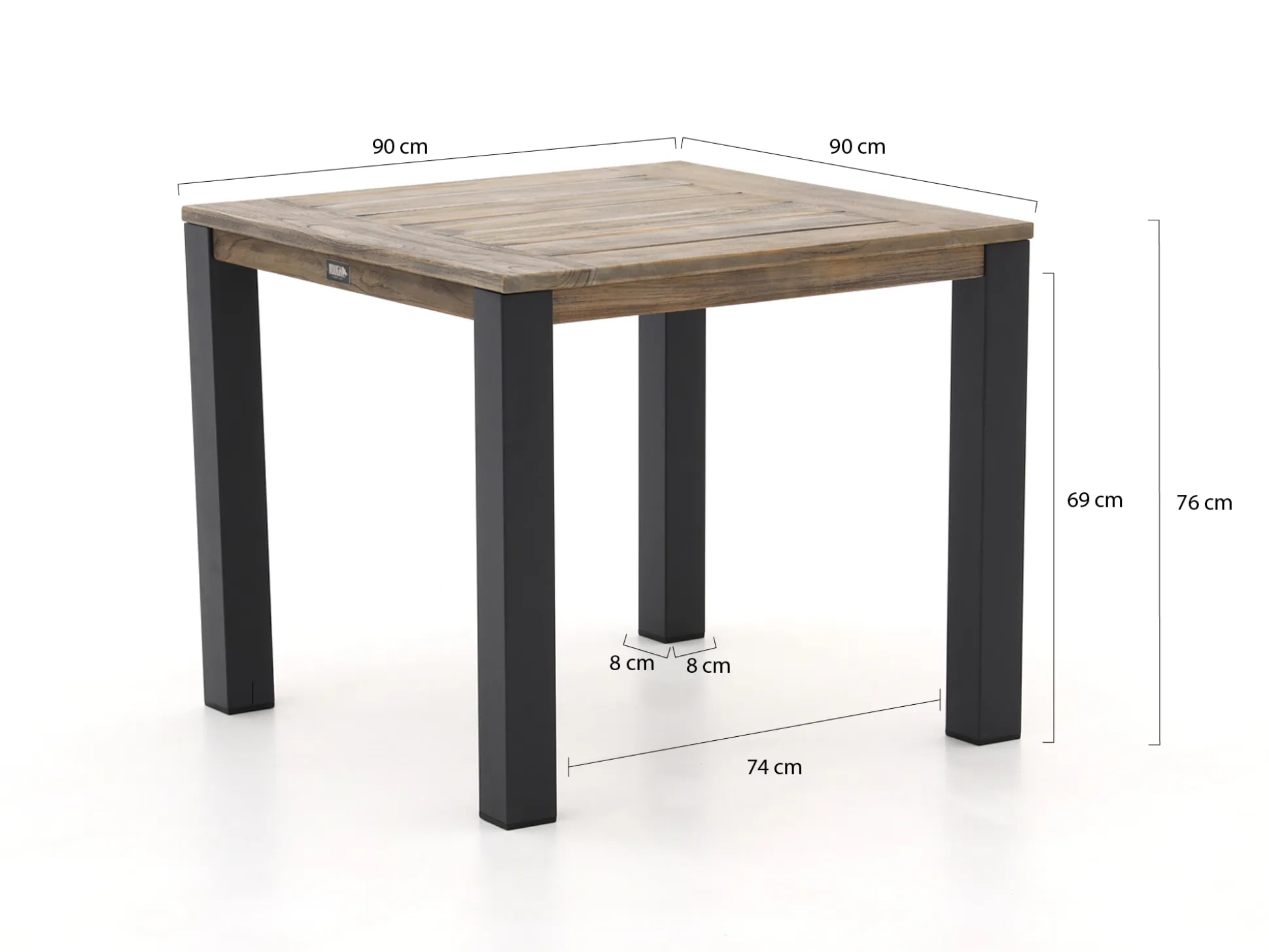 Intenso Asti/ROUGH-S 90cm dining tuinset 3-delig