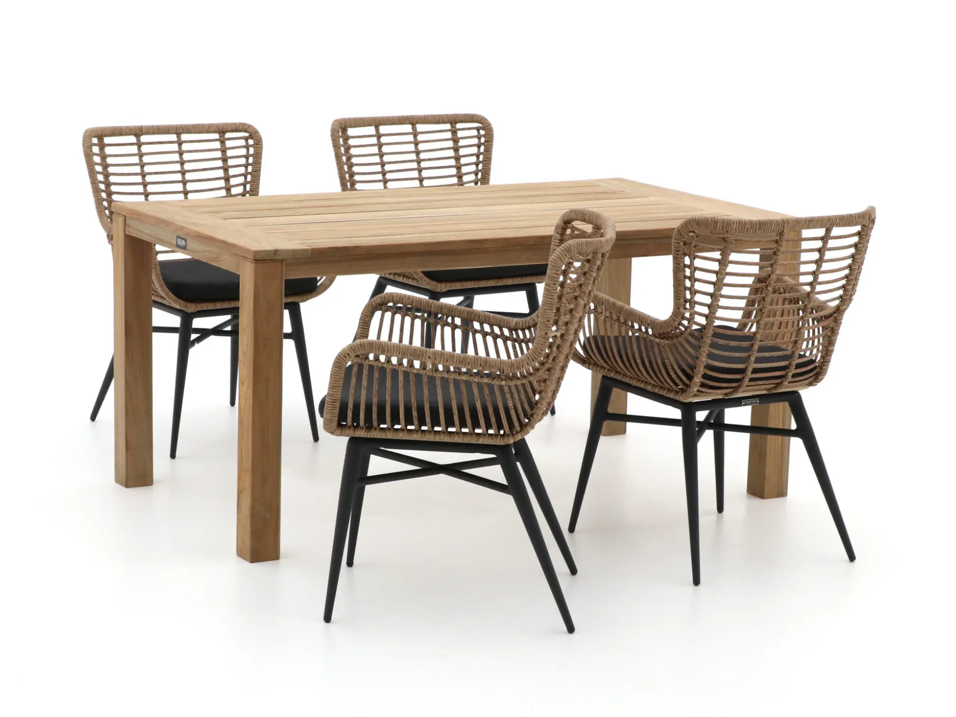 Intenso Asti/ROUGH-S 160cm dining tuinset 5-delig