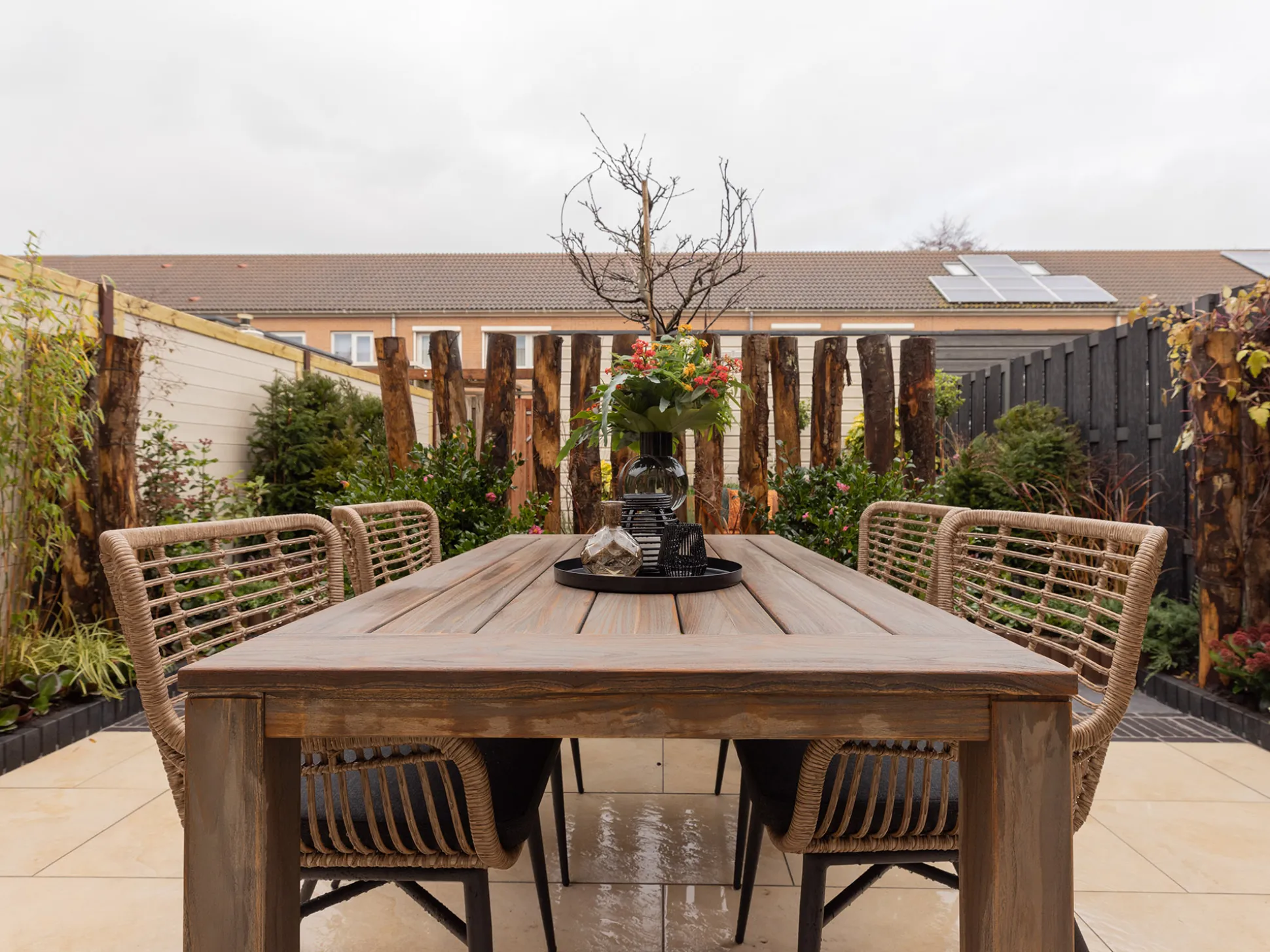 Intenso Asti/ROUGH-S 160cm dining tuinset 5-delig