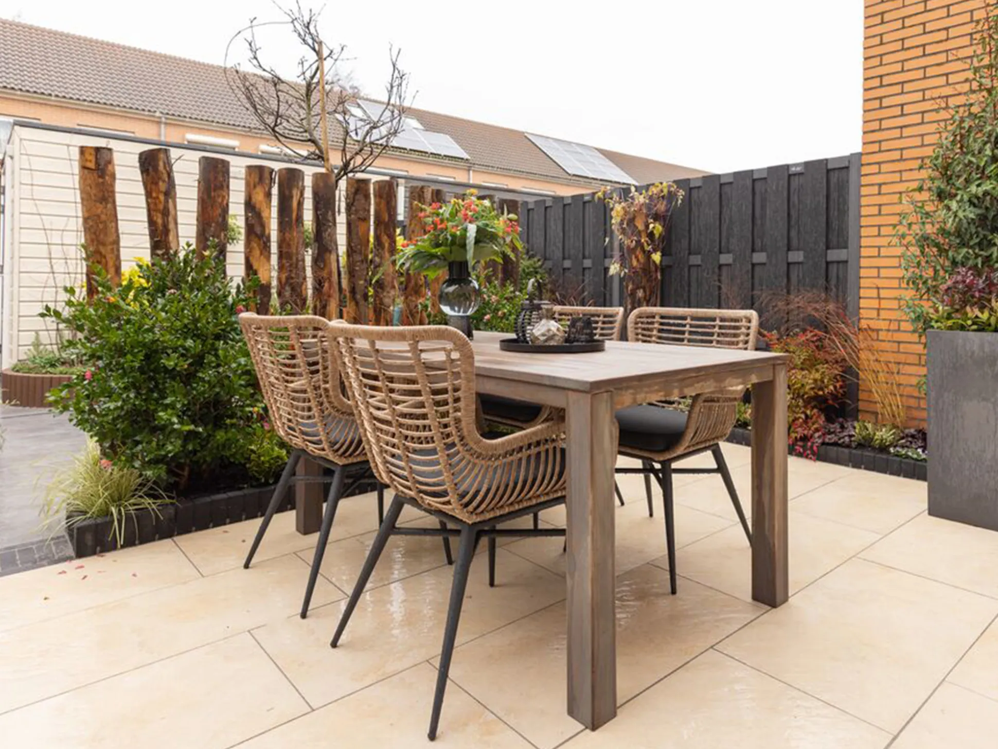 Intenso Asti/ROUGH-S 160cm dining tuinset 5-delig