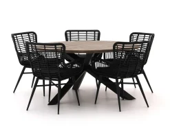 Intenso Asti/Rough-Y Ø150cm dining tuinset 6-delig