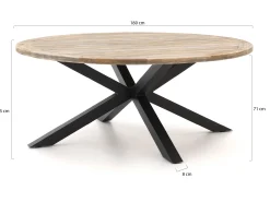 Intenso Asti/Rough-Y Ø180cm dining tuinset 7-delig