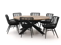 Intenso Asti/Rough-Y Ø180cm dining tuinset 7-delig