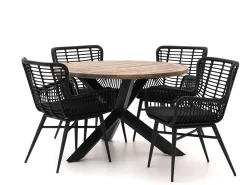 Intenso Asti/Rough-Y Ø120cm dining tuinset 5-delig