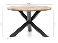 Intenso Asti/Rough-Y Ø120cm dining tuinset 5-delig