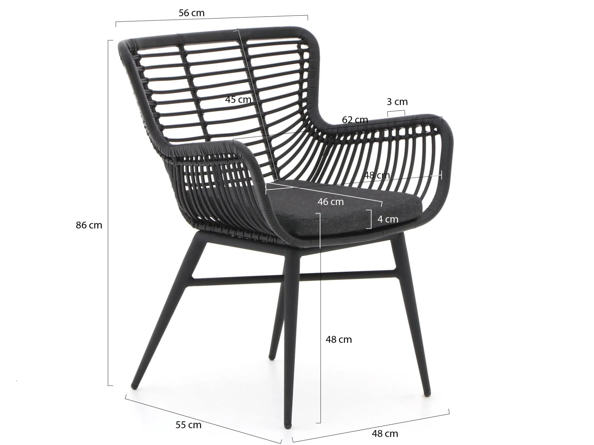 Intenso Asti/Rough-Y Ellips 280cm dining tuinset 9-delig