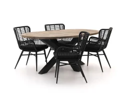 Intenso Asti/Rough-Y Ellips 200cm dining tuinset 5-delig