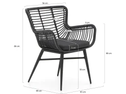 Intenso Asti/Sora 160cm dining tuinset 5-delig