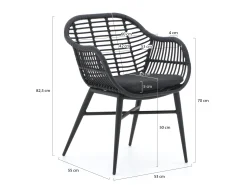 Intenso Azora/ROUGH-S 220cm dining tuinset 7-delig