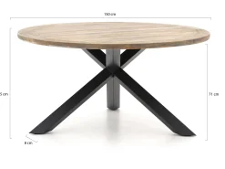 Intenso Azora/ROUGH-Y ø150cm dining tuinset 7-delig