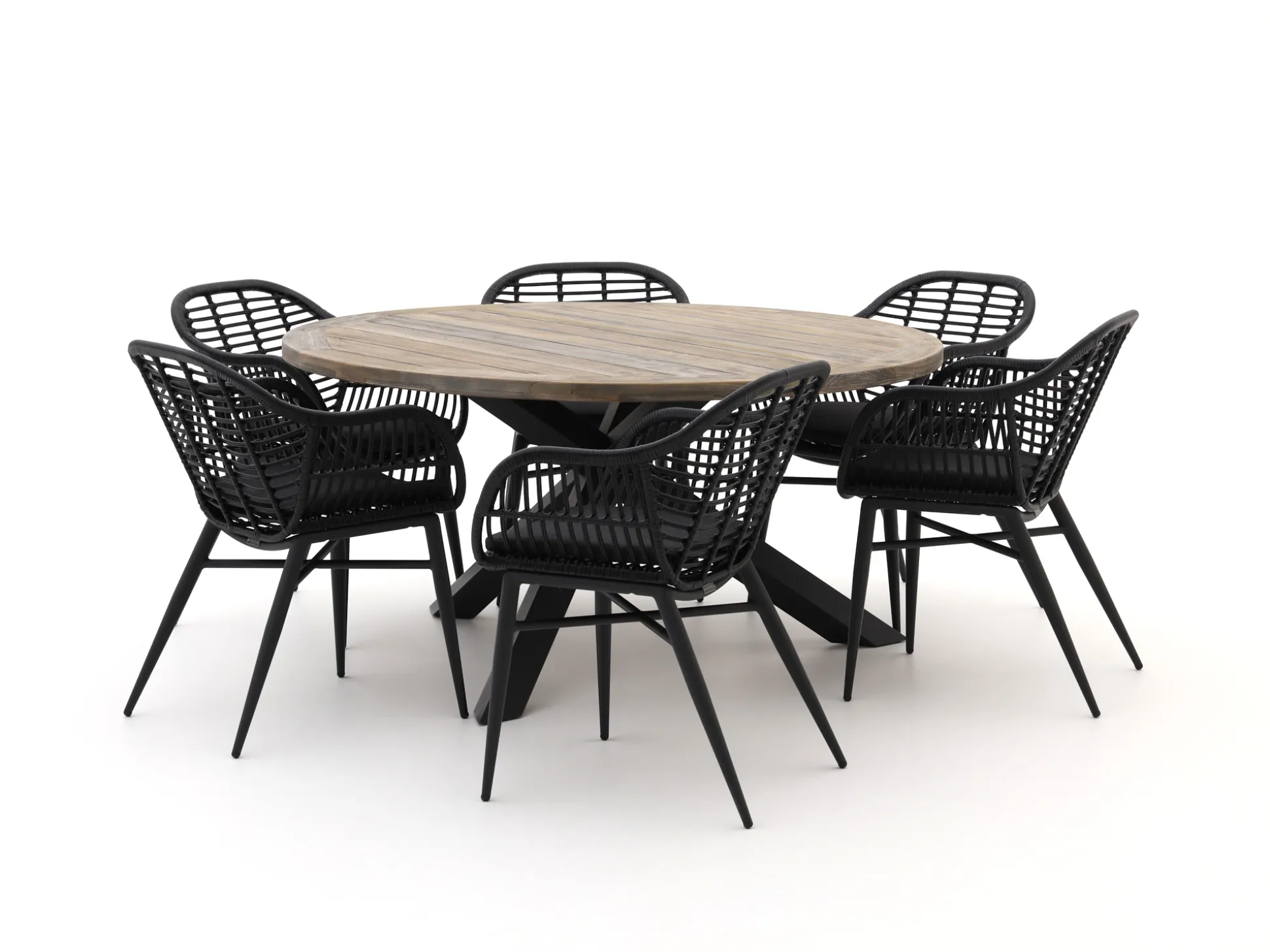 Intenso Azora/ROUGH-Y ø150cm dining tuinset 7-delig