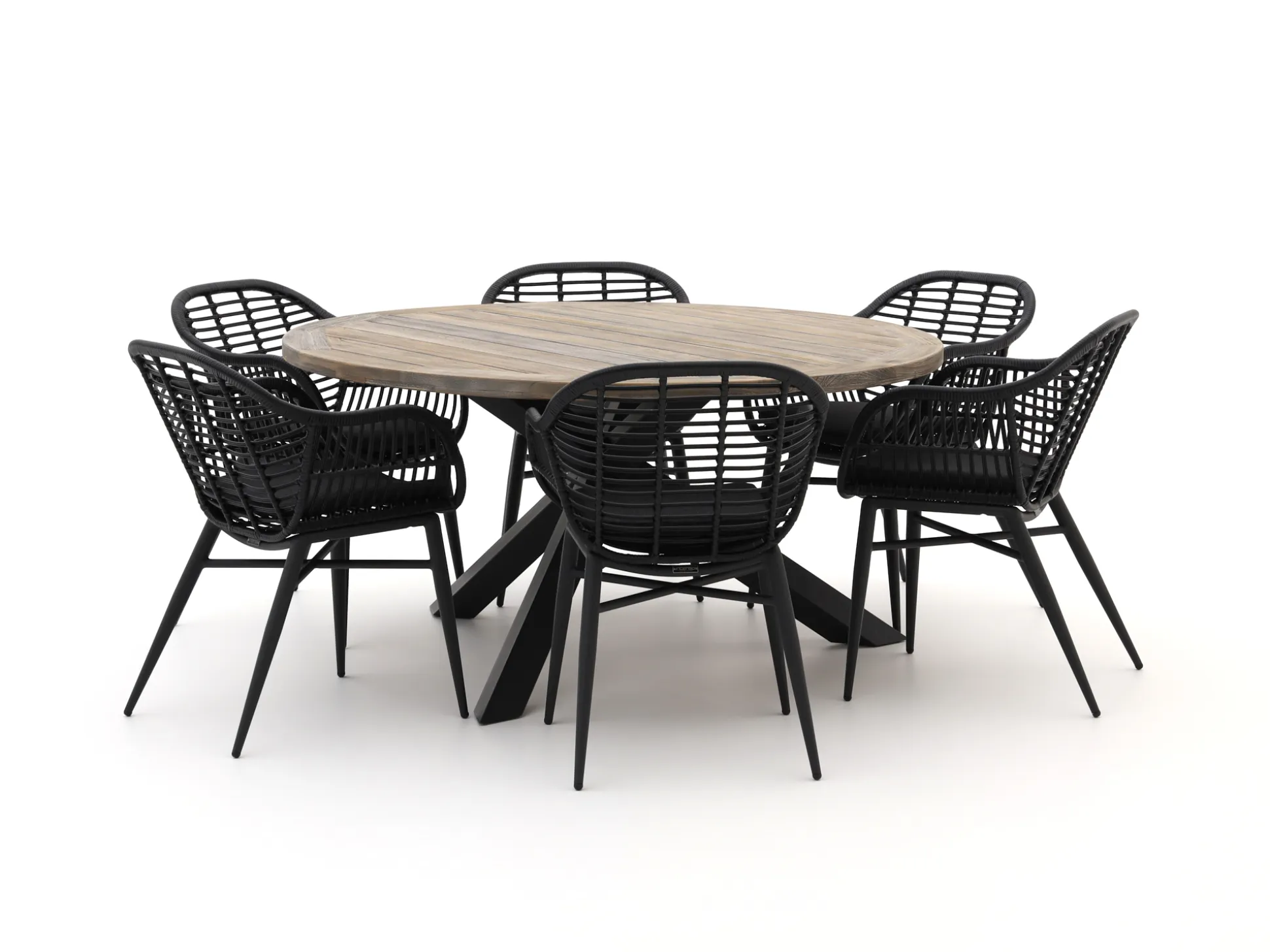 Intenso Azora/ROUGH-Y ø150cm dining tuinset 7-delig