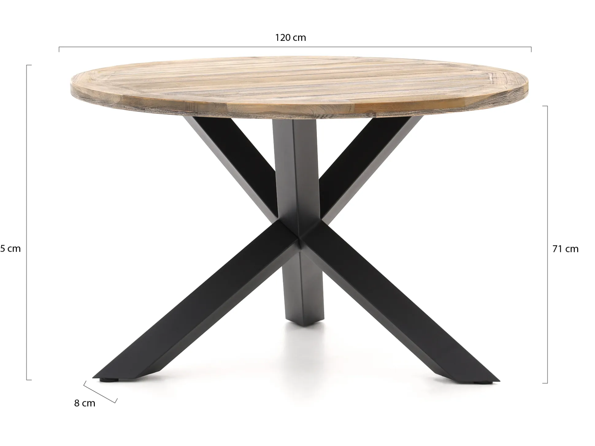 Intenso Azora/ROUGH-Y ø120cm dining tuinset 5-delig