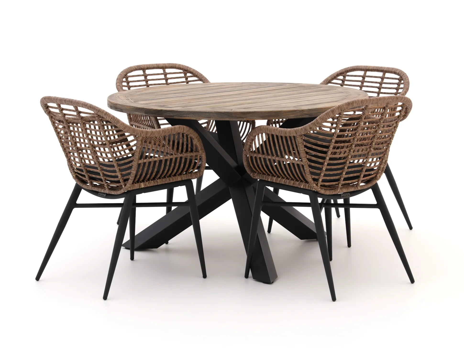 Intenso Azora/ROUGH-Y ø120cm dining tuinset 5-delig