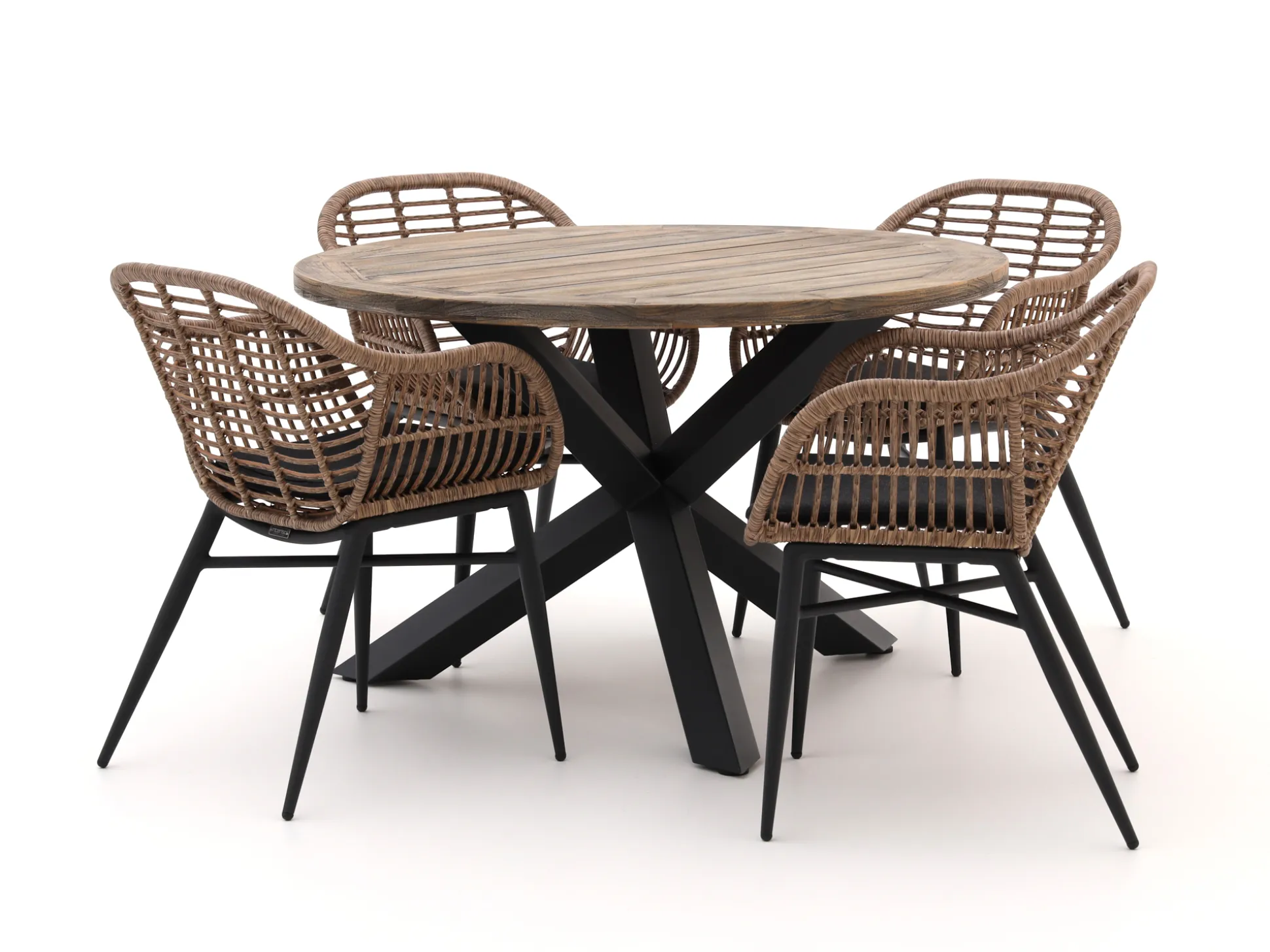 Intenso Azora/ROUGH-Y ø120cm dining tuinset 5-delig