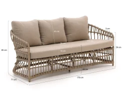 Intenso Cameri lounge tuinbank 3-zits 178cm