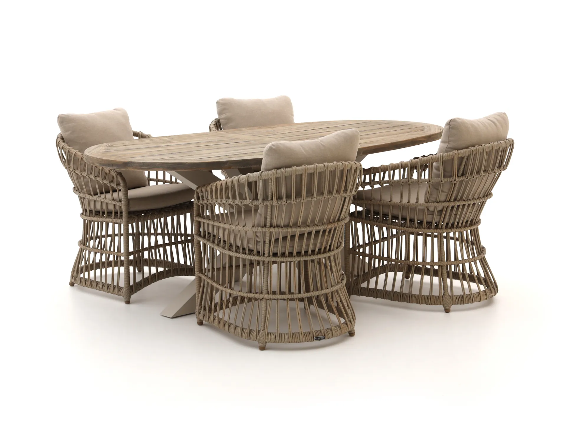 Intenso Cameri/ROUGH-Y Ellips 200cm dining tuinset 5-delig